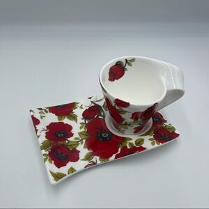 Adeline fine porcelain cup and saucer